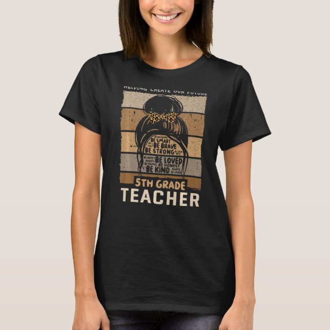 Schule der Fünften Klasse Lehrer und Fünfte Klasse T-Shirt (Vorderseite)