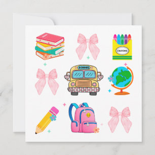 Schule der Koketten ,Zurück zur Schule ,Lehrerin Feiertagskarte