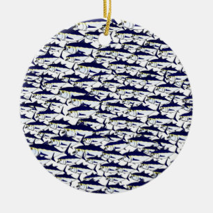 Schule des Bluefin-Thunfischs Keramikornament