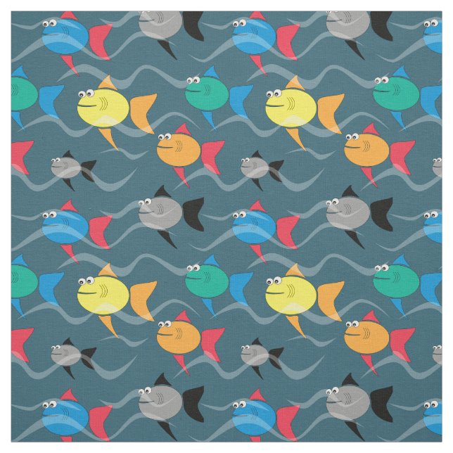 Schule des Fisch-Gewebes Stoff (Muster)