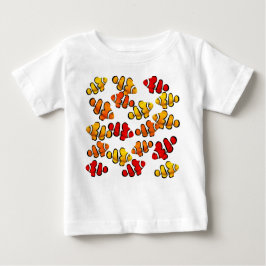 Schule des Korallenriff Clownfish Säuglings-T - Baby T-shirt