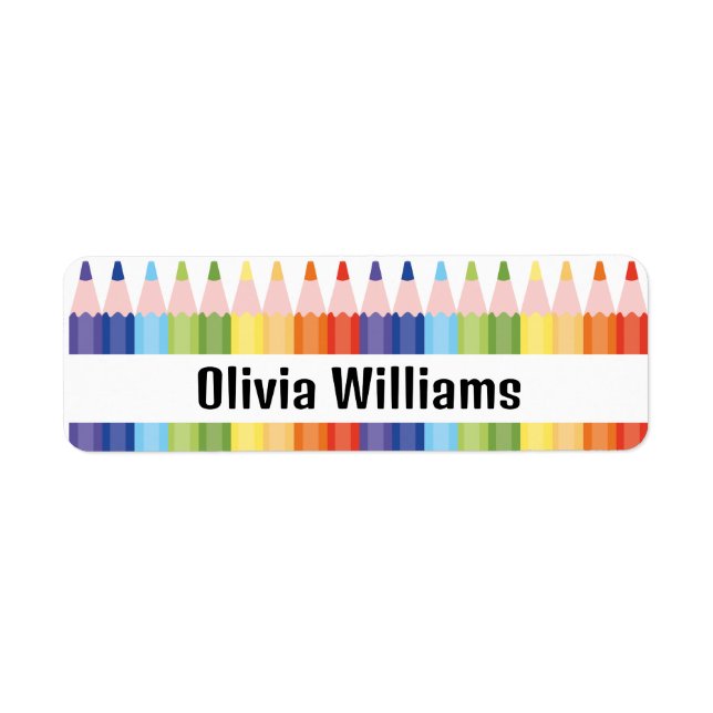 Schule Einfache farbenfrohe Stifte zurück zur Schu (Vorne)