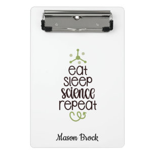 Schule für Naturwissenschaften - personalisiertes  Mini Klemmbrett