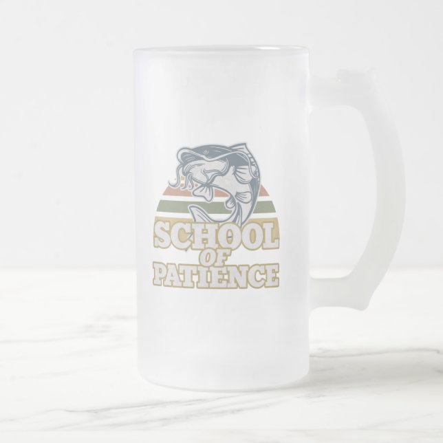 Schule für Patientenfischerei Mattglas Bierglas (Rechts)