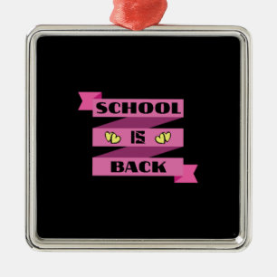 Schule hat wieder begonnen ornament aus metall