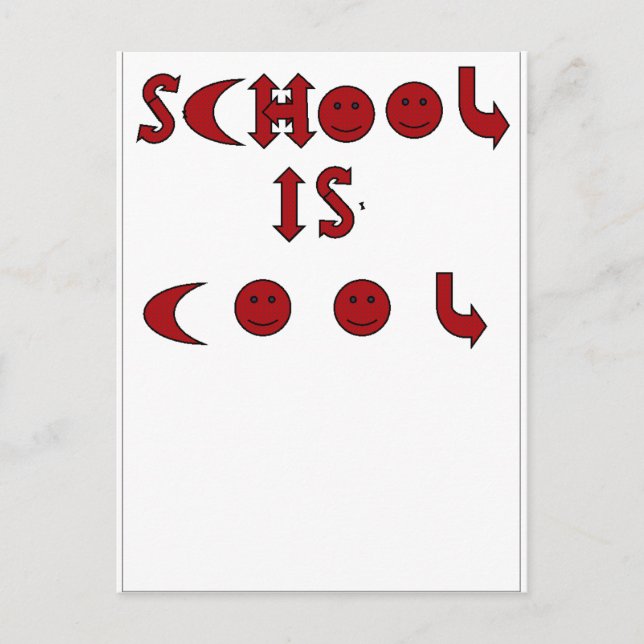 Schule ist Cool Postkarte (Vorderseite)