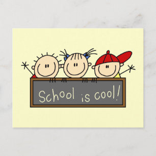 Schule ist cool postkarte