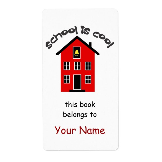 Schule ist das Coole Buchzeichen-Label (Vorne)