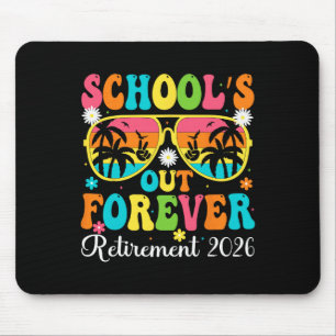Schule ist für immer in Rente 2026 Retro Ruhestand Mousepad