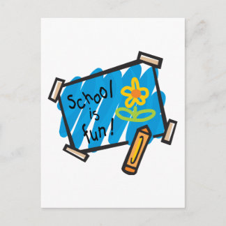 Schule ist Spaß Kinder Postkarte