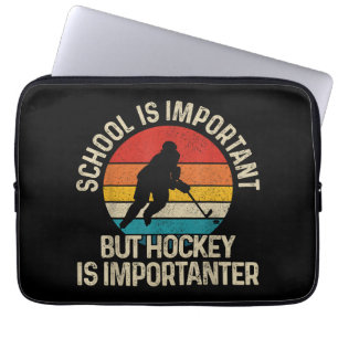 Schule ist wichtig, aber Hockey ist wichtiger Funn Laptopschutzhülle