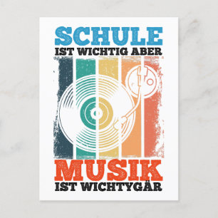 Schule Ist Wichtig Aber Musik Ist Wichtiger Vinyl  Postkarte
