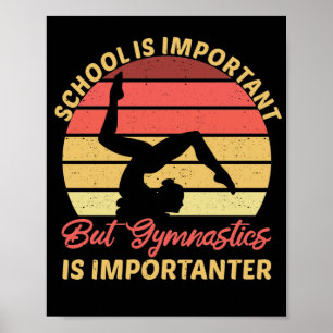 Schule ist wichtig, aber Turnen lehrt Turner Poster