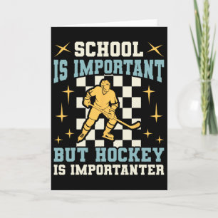 Schule ist wichtig Hockey ist noch wichtiger Junge Karte