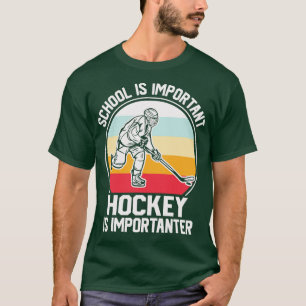 Schule ist wichtig Hockey ist wichtig Retro Vi T-Shirt