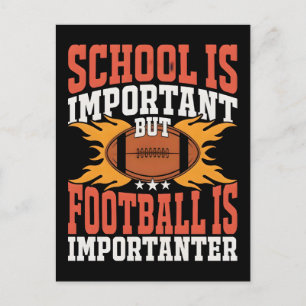 Schule ist wichtig, lustiger American Football Feiertagspostkarte
