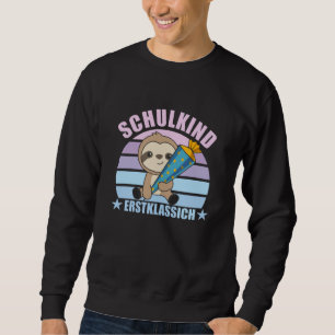 Schule Kind erste Klasse Sloth School Kone Schule Sweatshirt