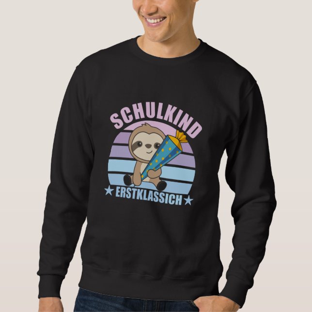 Schule Kind erste Klasse Sloth School Kone Schule Sweatshirt (Vorderseite)