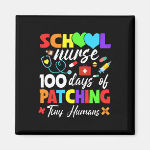 Schule Krankenpflege 100 Tage Patchen winzige Mens Magnet