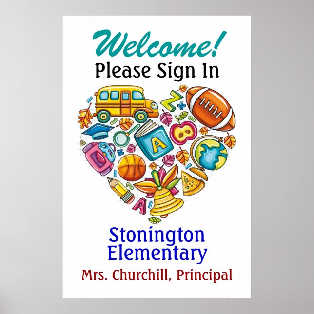 Schule / Lehrerposter Poster (Vorne)