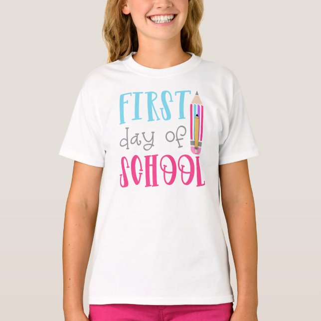 Schule - Ringer-T - Shirt für Mädchen (Vorderseite)