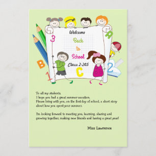 Schule scherzt Eisbrecher des Lehrers Notecard Einladung