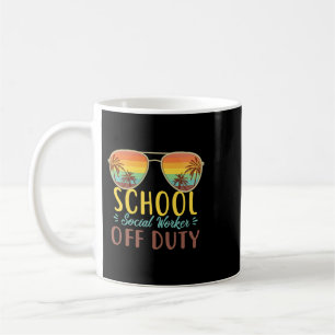 Schule Sozialarbeiter von der Pflicht Sonnenbrille Kaffeetasse