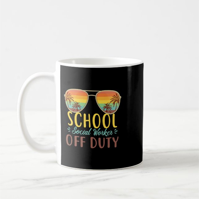 Schule Sozialarbeiter von der Pflicht Sonnenbrille Kaffeetasse (Links)