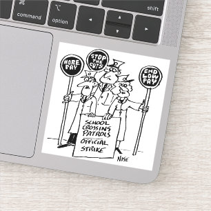 Schule Überqueren Patrol Lollipop Men on Strike Aufkleber