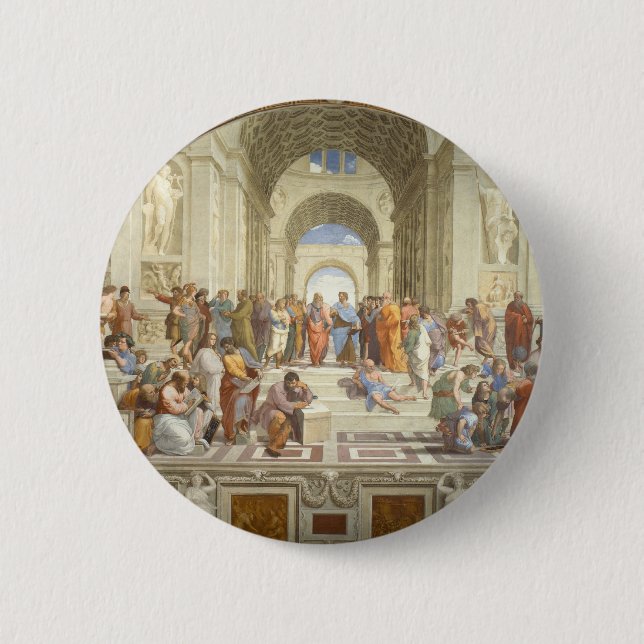 Schule von Athen Button (Vorderseite)