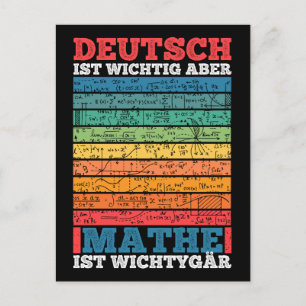 Schule wichtig, aber Mathematik ist wichtig Postkarte