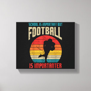 Schule Wichtiger amerikanischer Fußball Wichtiger  Leinwanddruck