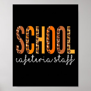 Schulen Cafeteria Personalplan Herbst Dank Poster