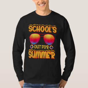 Schulen für das Sommerglückliche am letzten Schult T-Shirt
