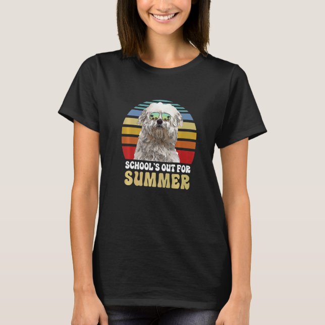 Schulen für den Sommer Coton de Tulear Dog Lehrer T-Shirt (Vorderseite)