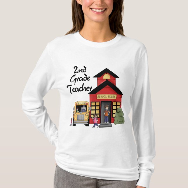 Schulen Sie Haus-2. Grad-Lehrer-T-Shirts und T-Shirt (Vorderseite)