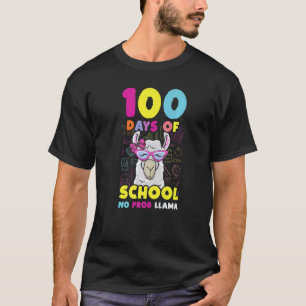 Schüler 100 Tage Kein Problem Lama 100 Tage Schule T-Shirt