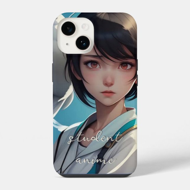Schüler Anime monogrammierte Case-Mate iPhone-Hüll iPhone Hülle (Rückseite)