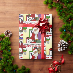 Schüler auf der unartigen Liste Gelb Geschenkpapier
