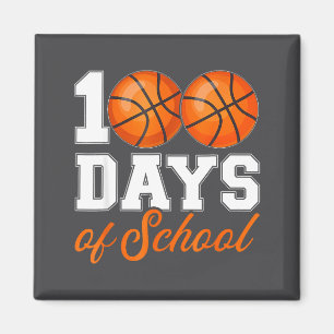 Schüler Basketball 100 Schule Lehrer 100. Tag Da Magnet