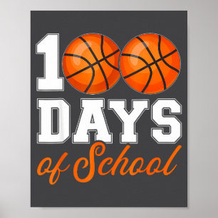 Schüler Basketball 100 Schule Lehrer 100. Tag Da Poster