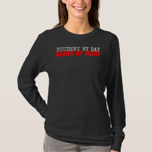 Schüler bei Tag Gamer bei Nacht Meme für Gamer T-Shirt