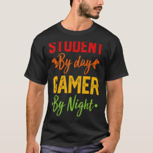 Schüler bei Tag, Gamer bei Nacht, Vintage-Gamer-Me T-Shirt