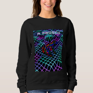 Schüler Cashper A Frosch Vaporwave Ästhetik Danke Sweatshirt