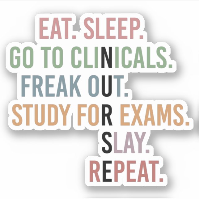 Schüler der Funny Nursing School Future Nurse Gesc Aufkleber (Vorderseite)