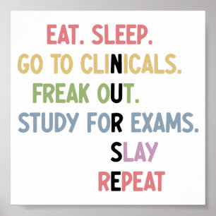 Schüler der Funny Nursing School Future Nurse Gesc Poster