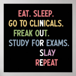 Schüler der Funny Nursing School Future Nurse Gesc Poster