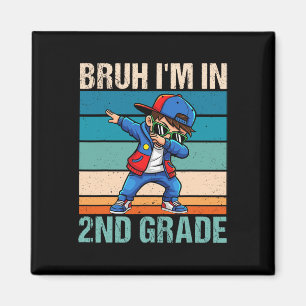 Schüler der zweiten Klasse Dabbing Junge Bruh Ich  Magnet