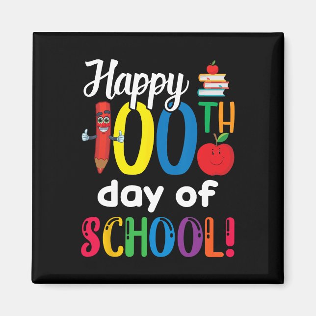 Schüler Kinder Lehrer Geschenk zum 100. Schultag Magnet (Vorne)
