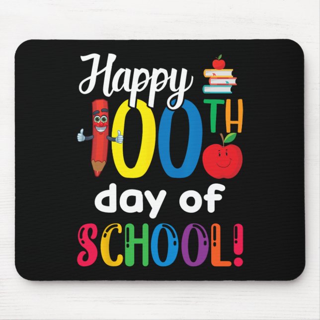 Schüler Kinder Lehrer Geschenk zum 100. Schultag Mousepad (Vorne)